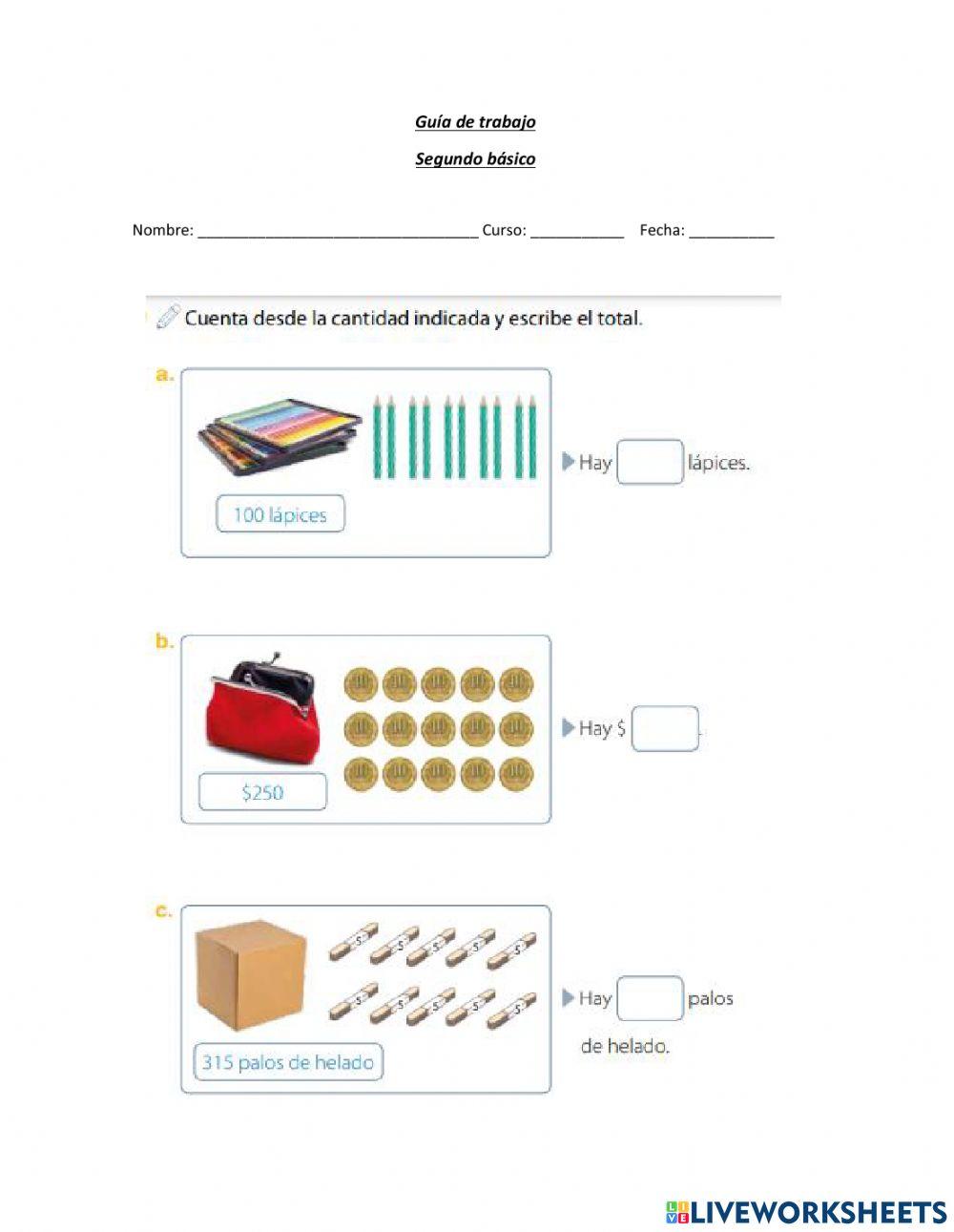 Guía números hasta el 100