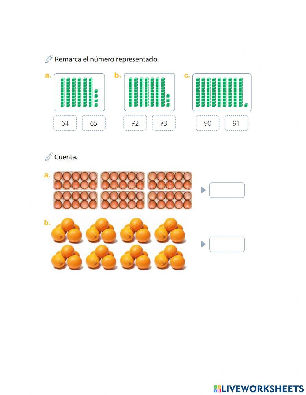 Guía números hasta el 100
