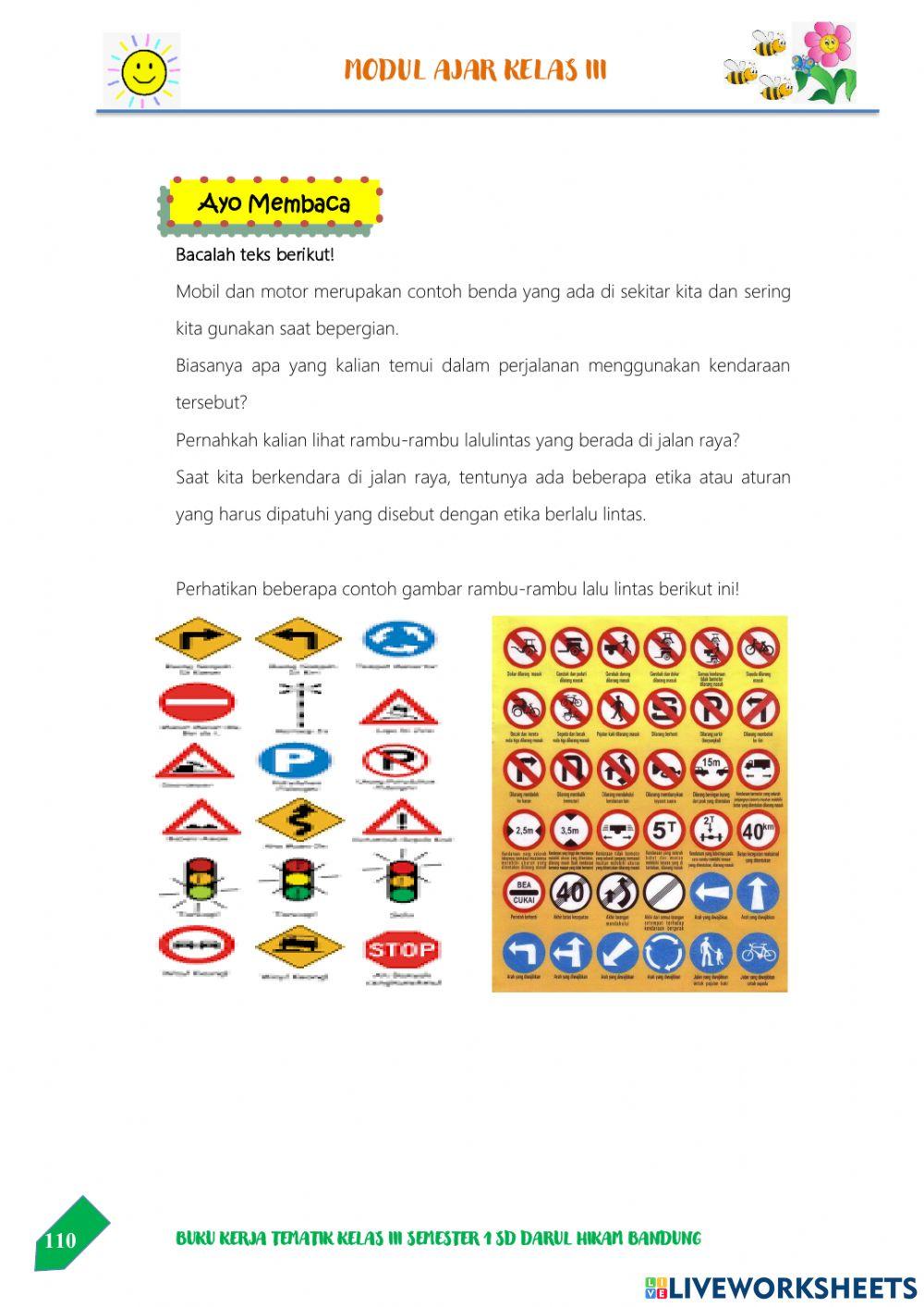 Rambu Lalu Lintas & Kalimat SPOK