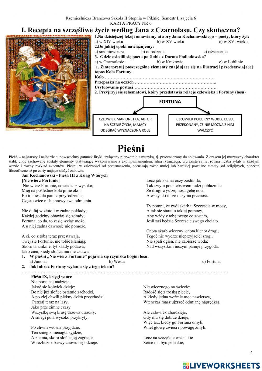 Rzemieślnicza Branżowa Szkoła II Stopnia w Pilźnie, semestr I, zajęcia 6