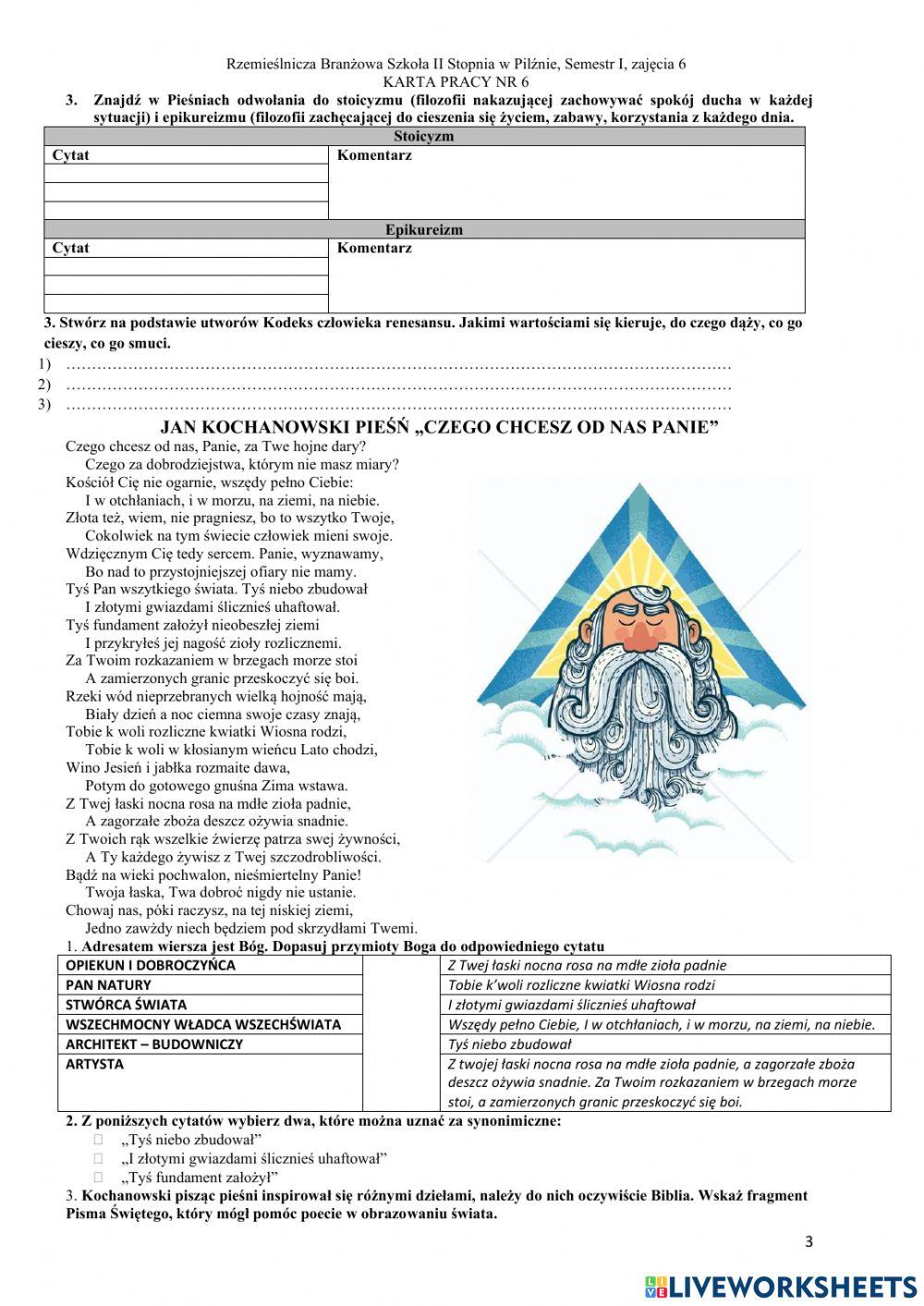 Rzemieślnicza Branżowa Szkoła II Stopnia w Pilźnie, semestr I, zajęcia 6
