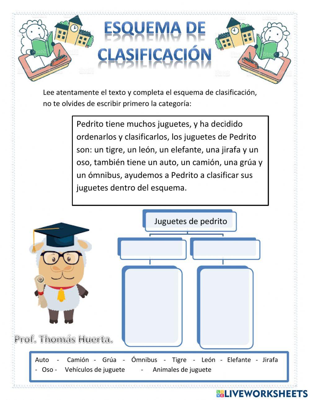 Esquema de clasificación