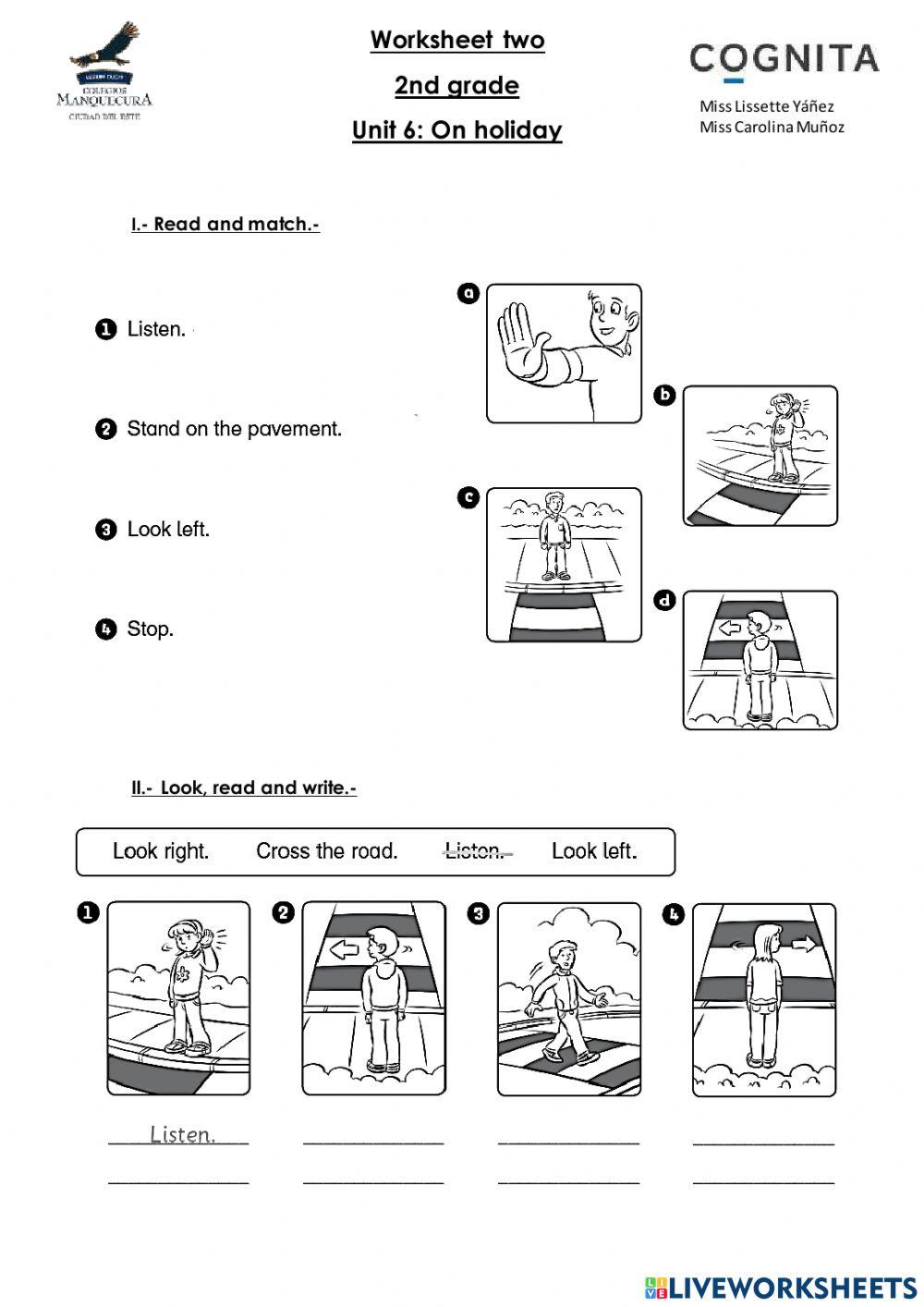 Road safety words unit 6