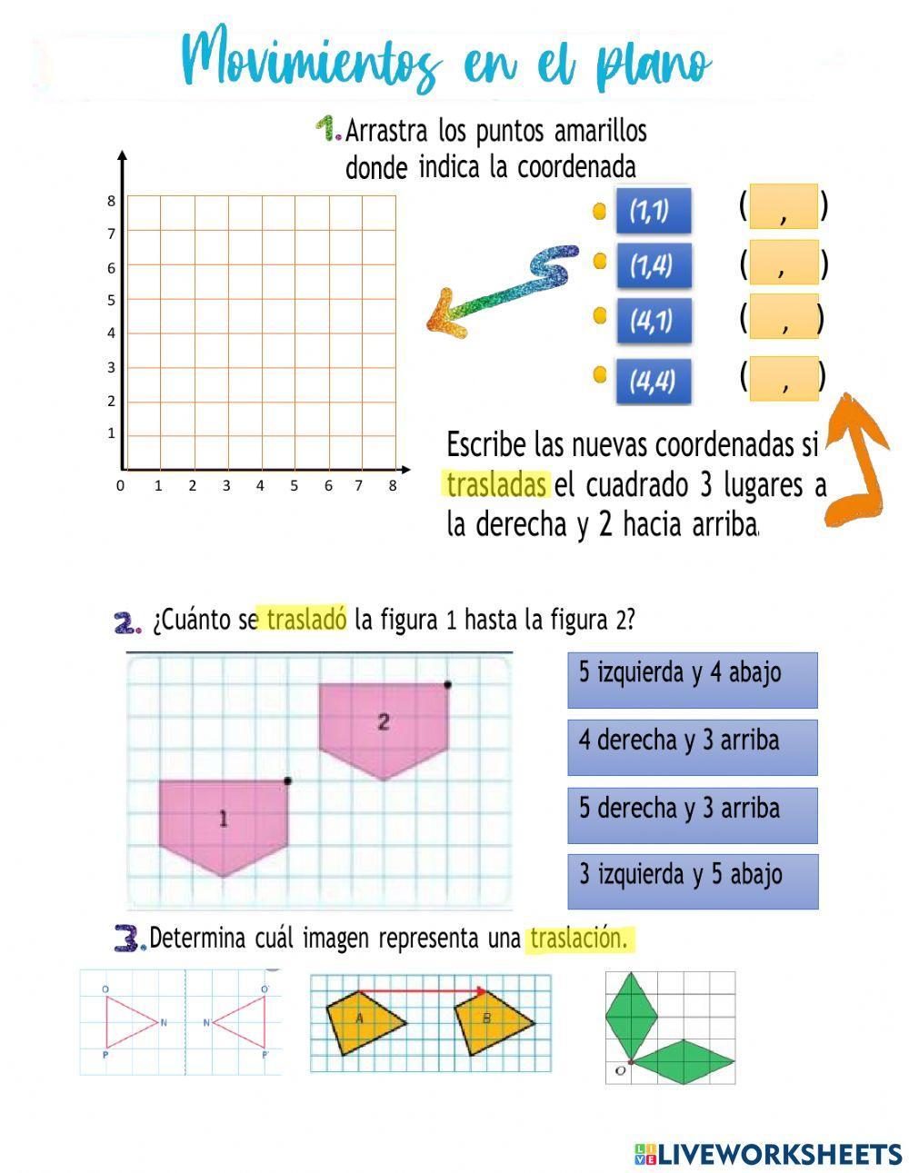 Movimientos en el plano Movimientos en el plano