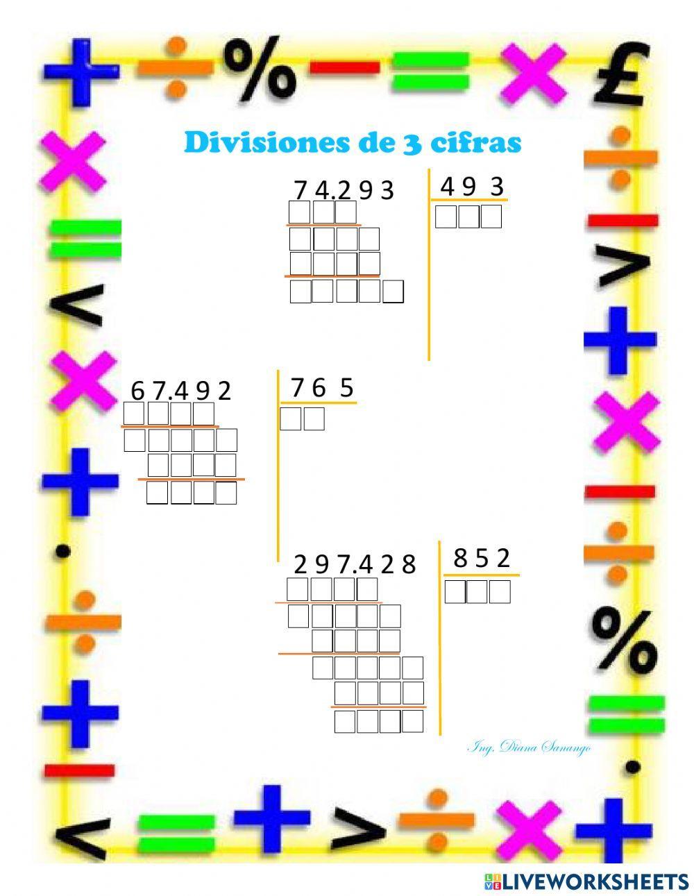 Divisiones por 2 y 3 cifras