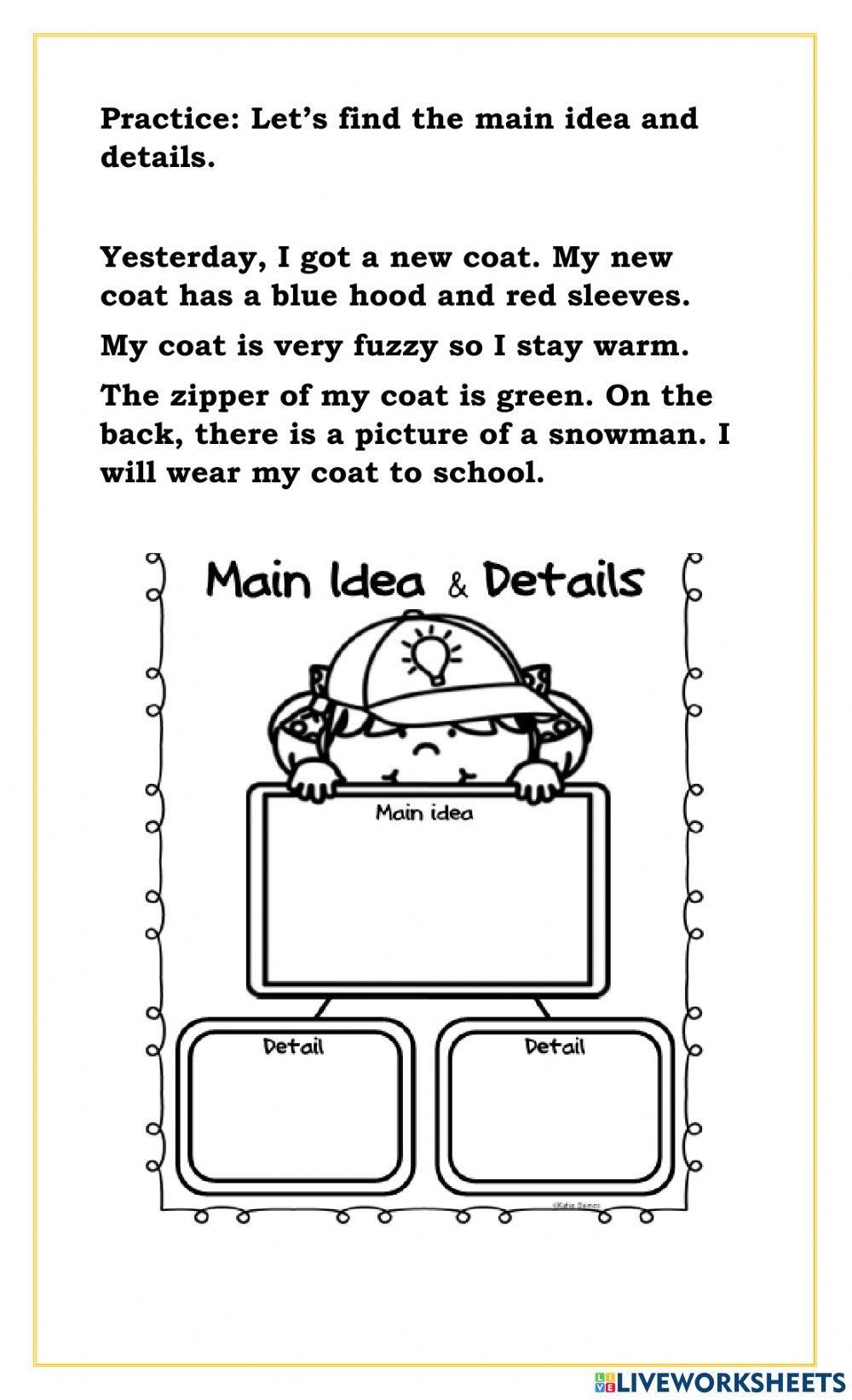 Main Idea and Details