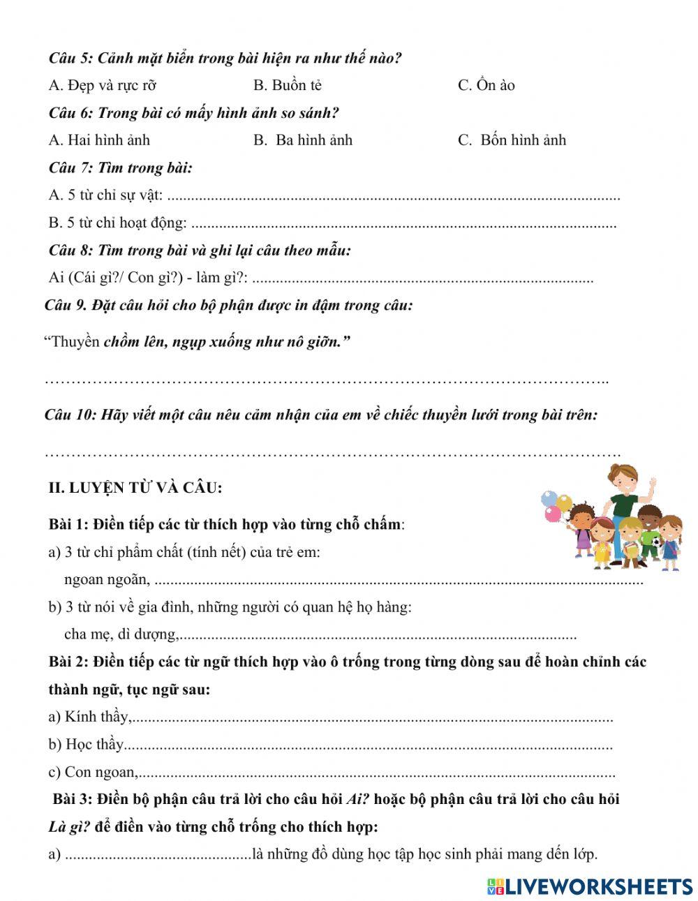 Kiểm tra Tiếng Việt New