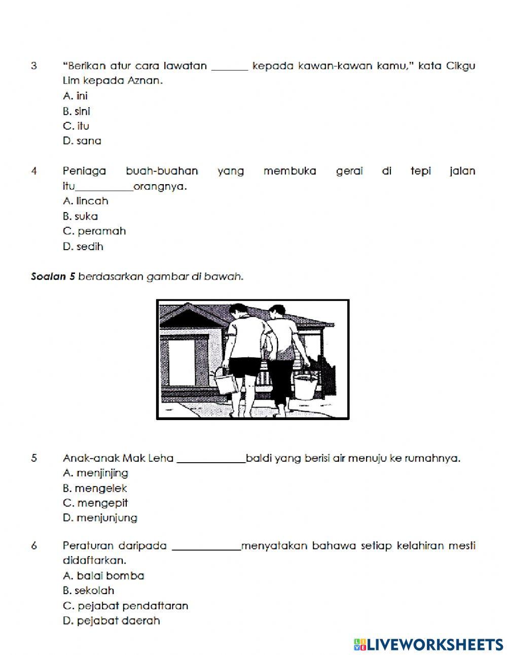 PENILAIAN SUMATIF PBD PENGGAL 2 BAHASA MELAYU PEMAHAMAN TAHUN 4 