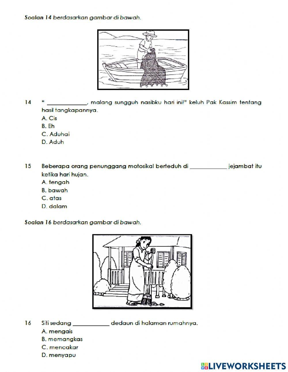 PENILAIAN SUMATIF PBD PENGGAL 2 BAHASA MELAYU PEMAHAMAN TAHUN 4 