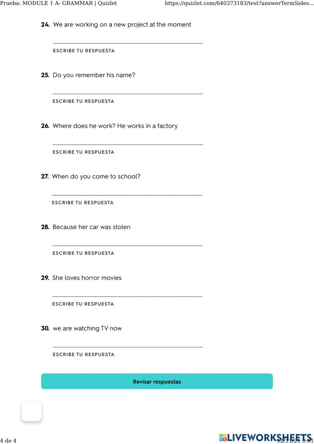 Present Simple-Continuous Speaking