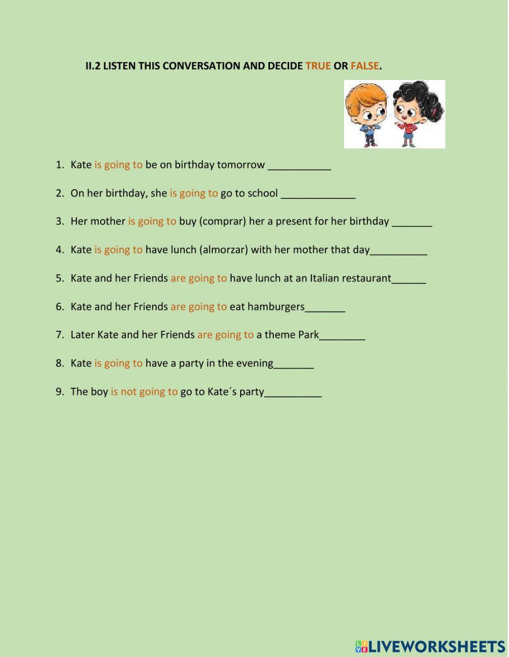 Future Plans using BE GOING TO