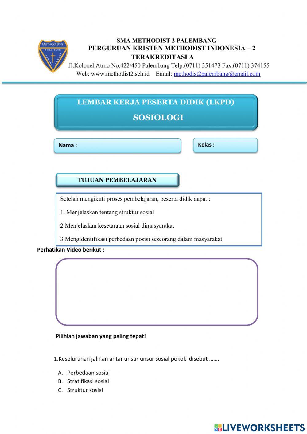 Kesetaraan dan harmoni sosial