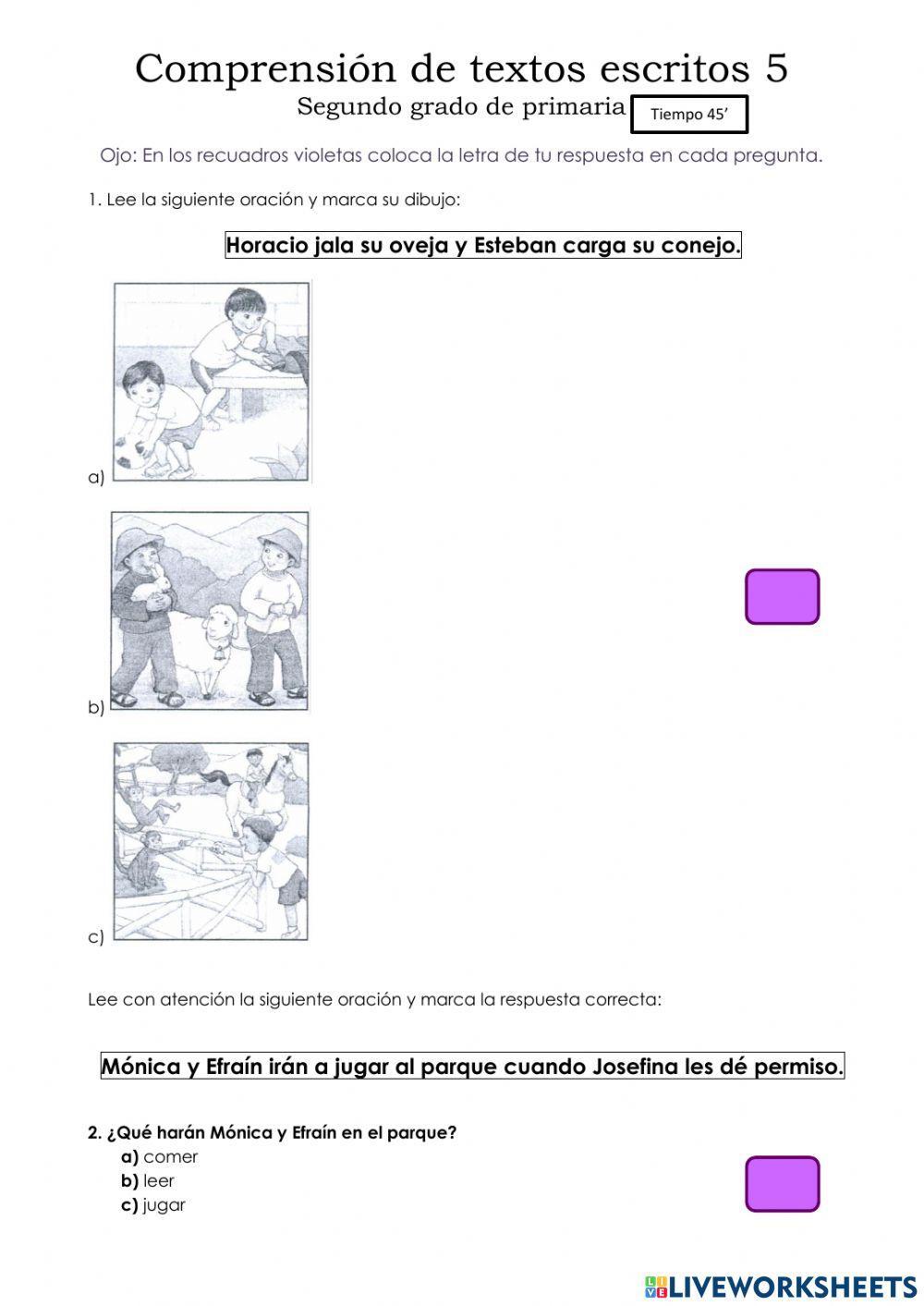 Comprensión de Textos Escritos 5
