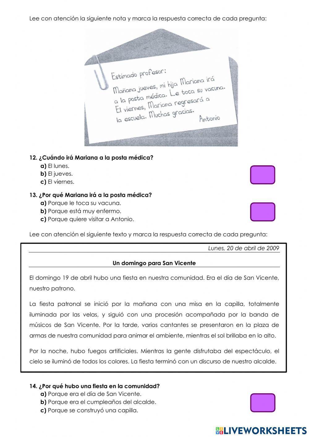 Comprensión de Textos Escritos 5