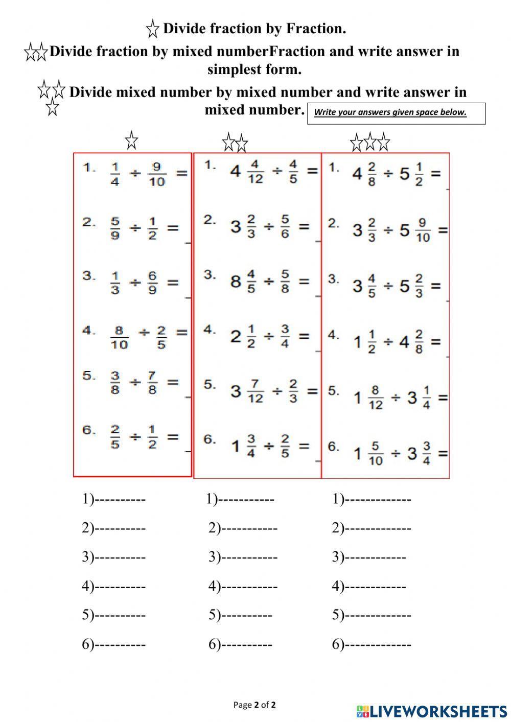 Dividing Fraction