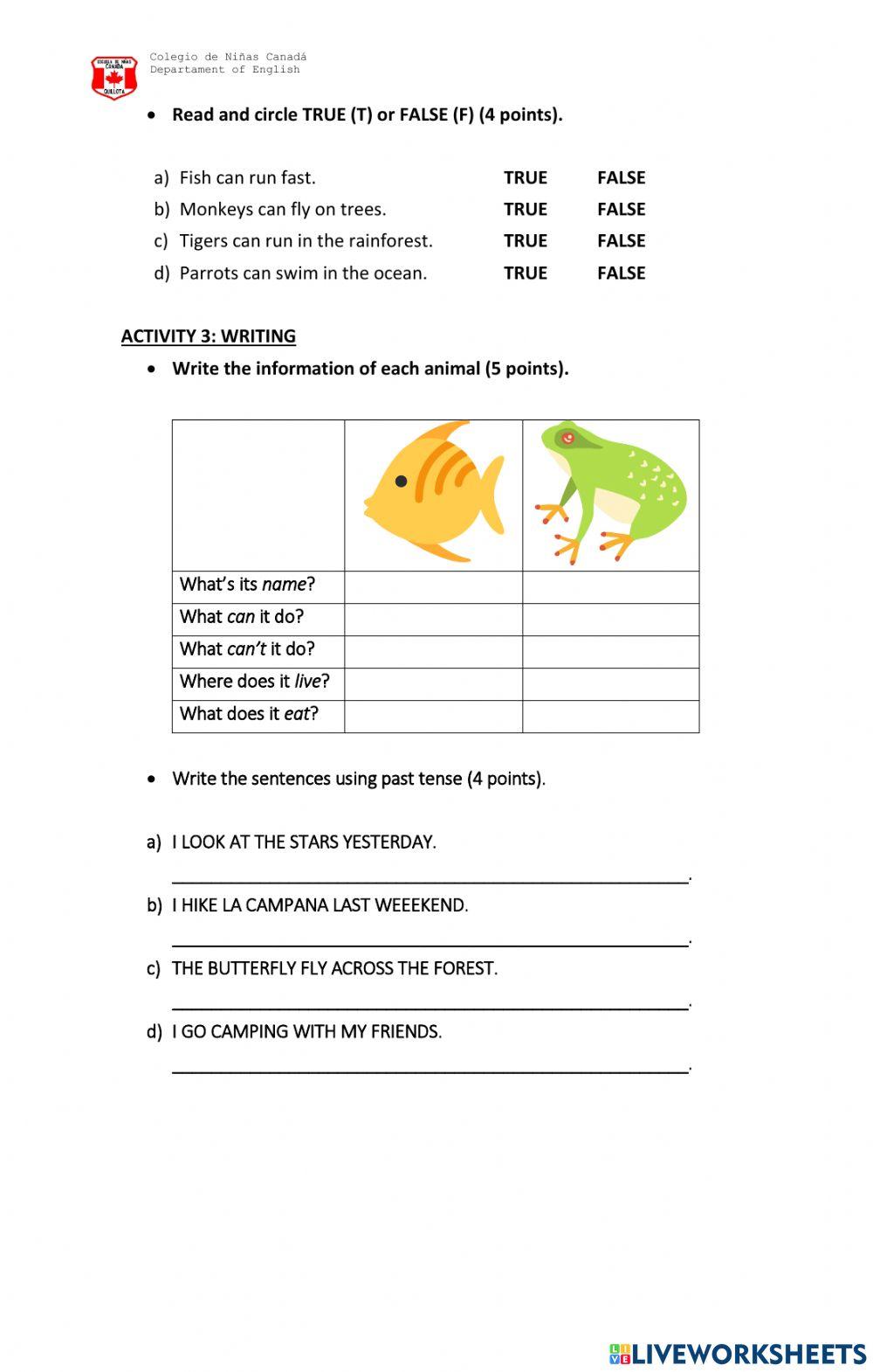 Test Unit 3 6th grade