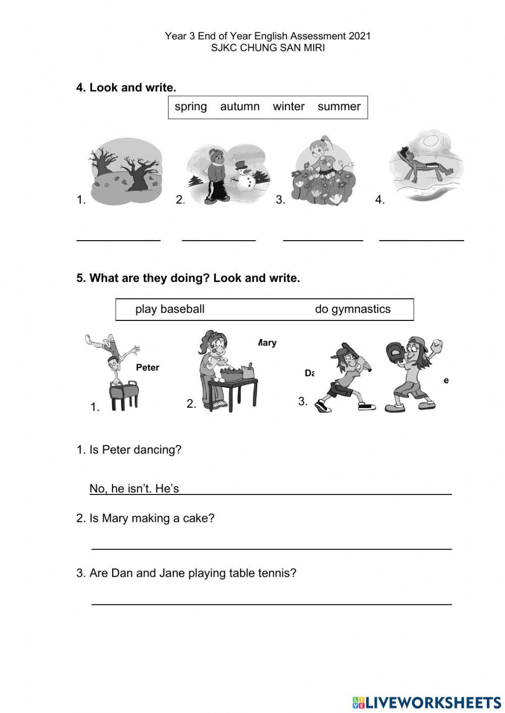 Y3 Year-End Assessment 2021