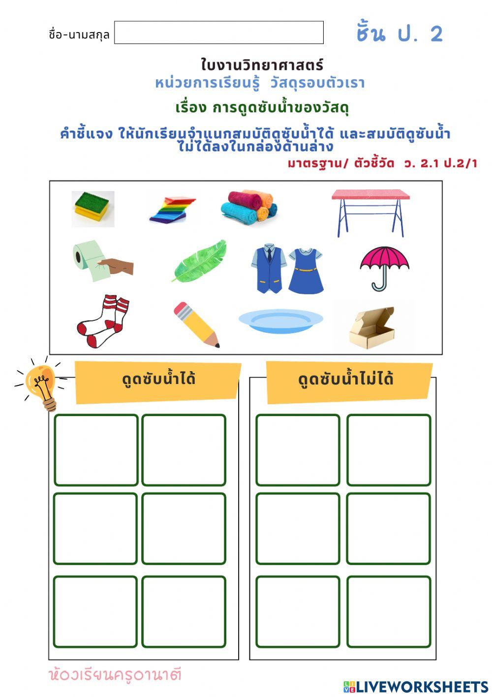 การดูดซับน้ำ