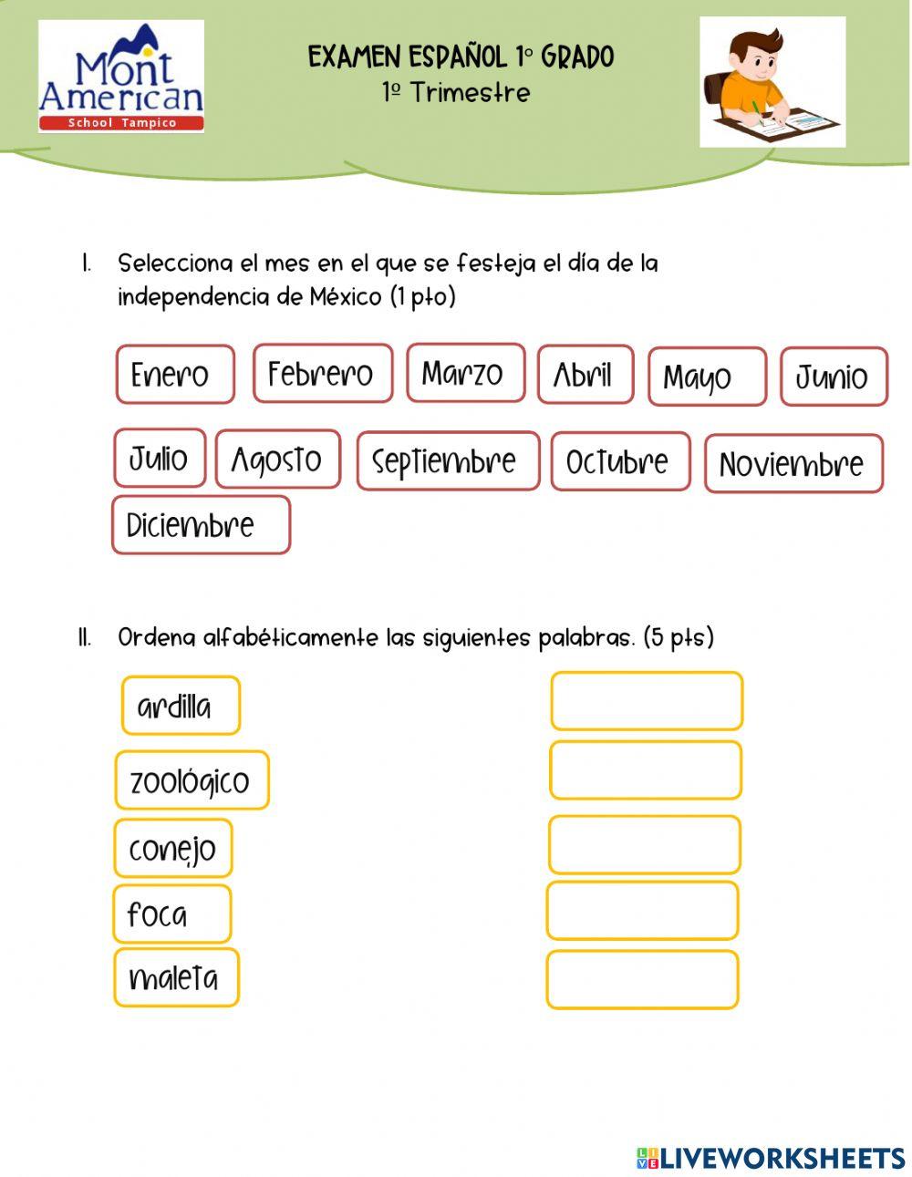 Evaluación trimestral