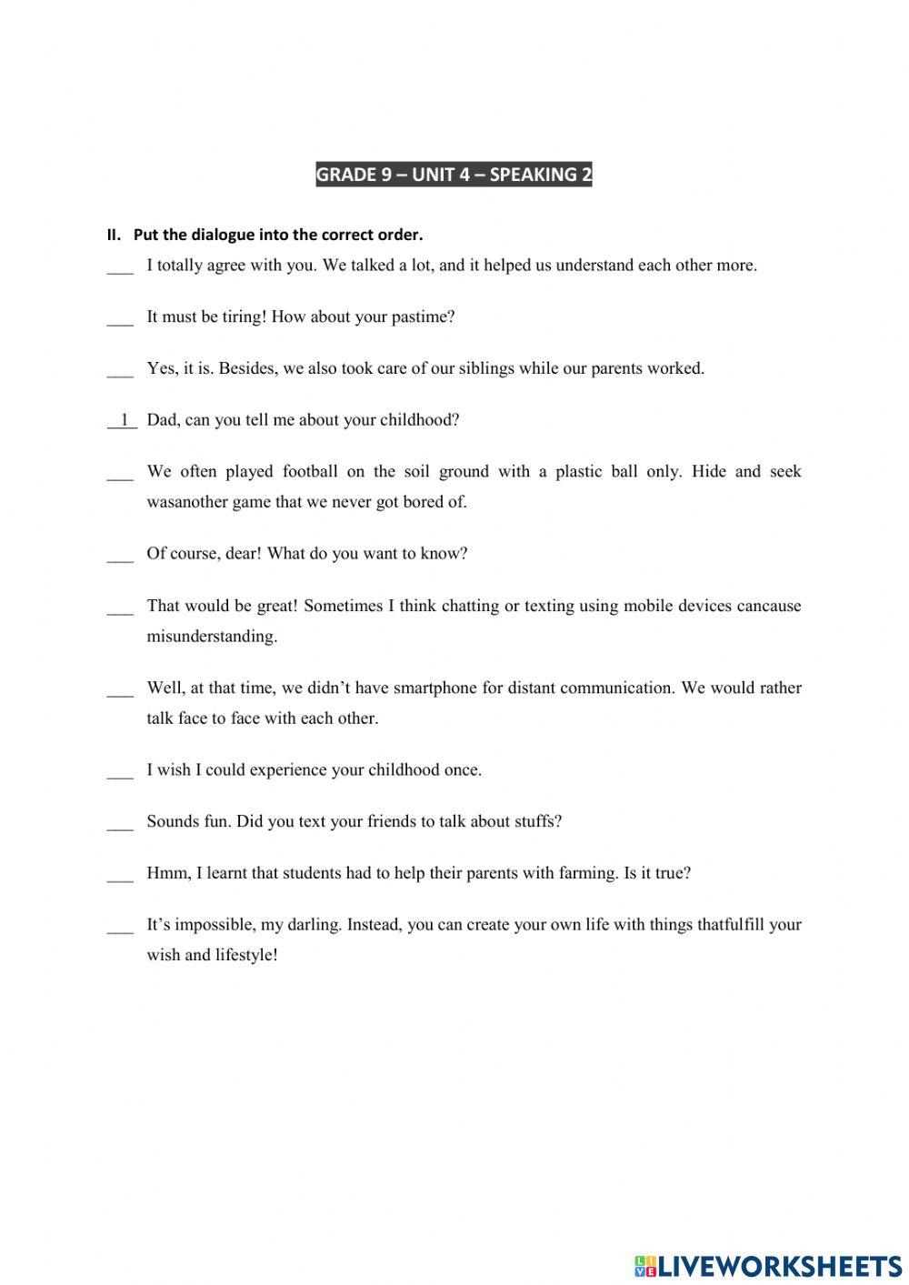 L9 - Test U4 - Speaking 2