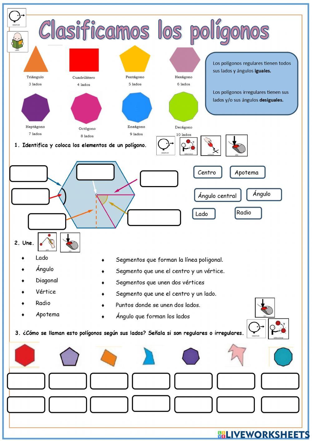 Clasificamos los polígonos