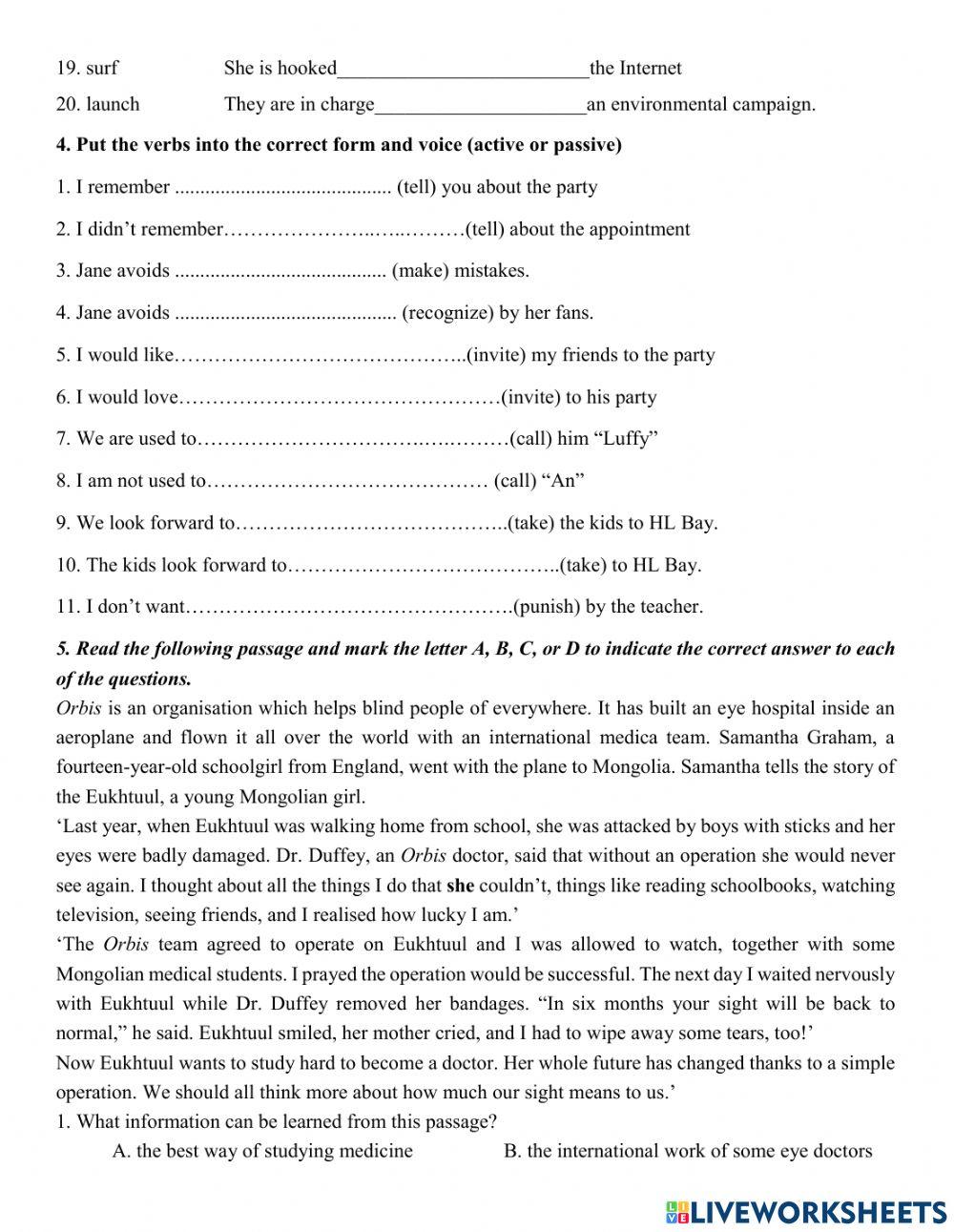 Grade 10: Preposition + Ving