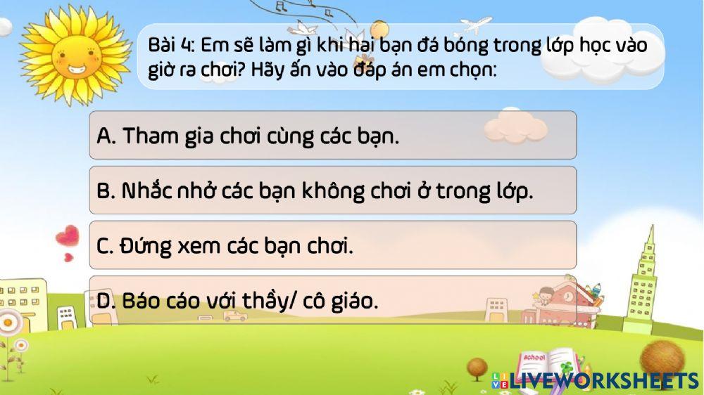 Ôn tập chủ đề Trường học