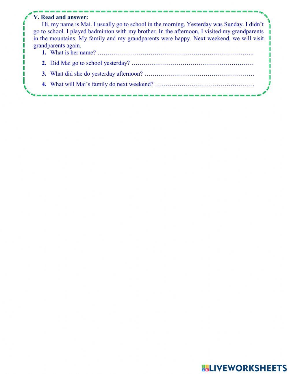 One-period test class 5