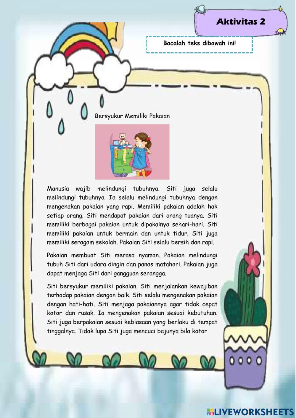 Kewajiban dan Hak Anak di Rumah (Kelas 3 Tema 4)