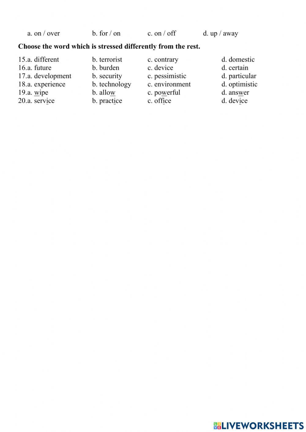 Unit 8: Life in the future