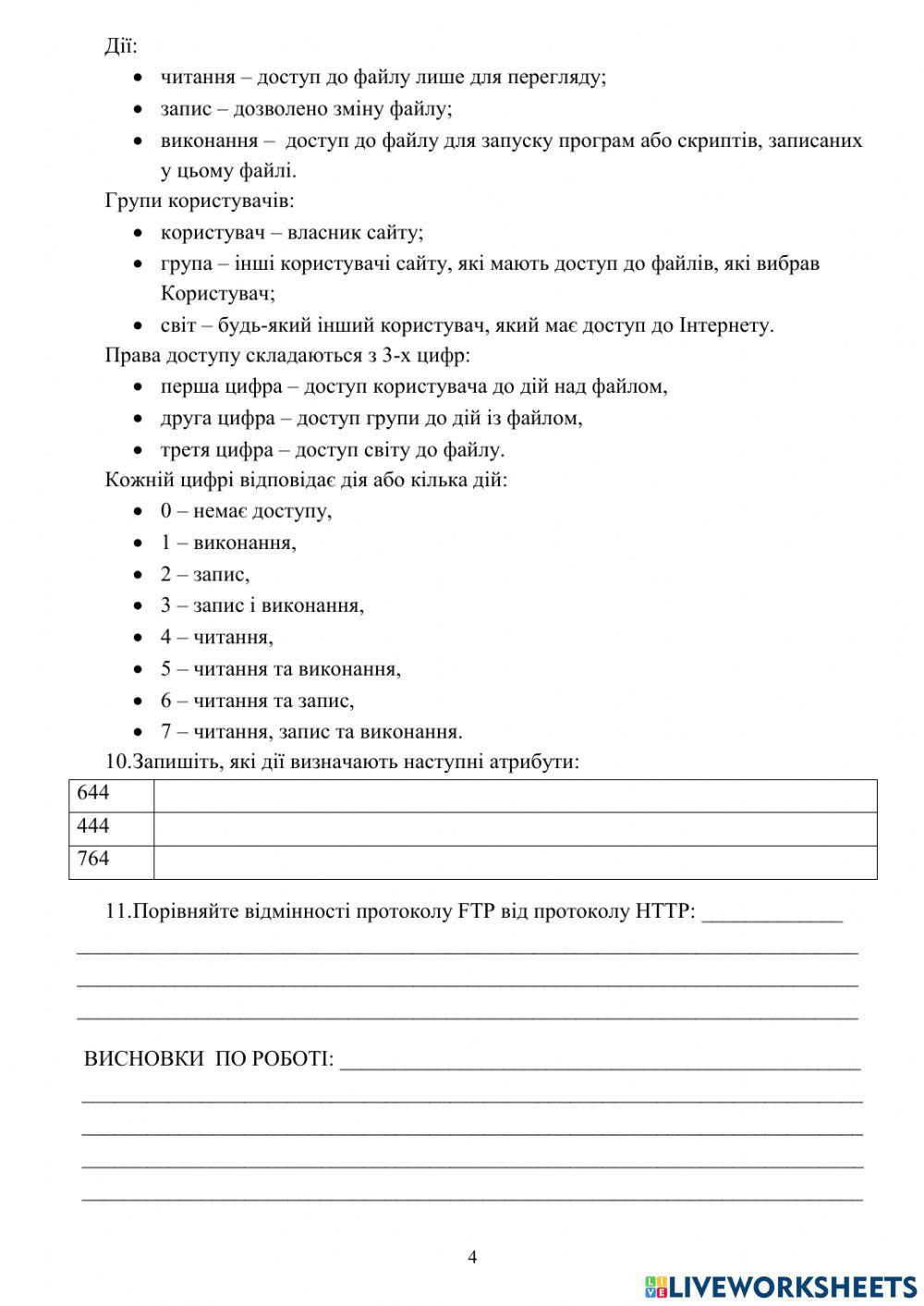 Дослідження роботи системи файлових архівів FTP