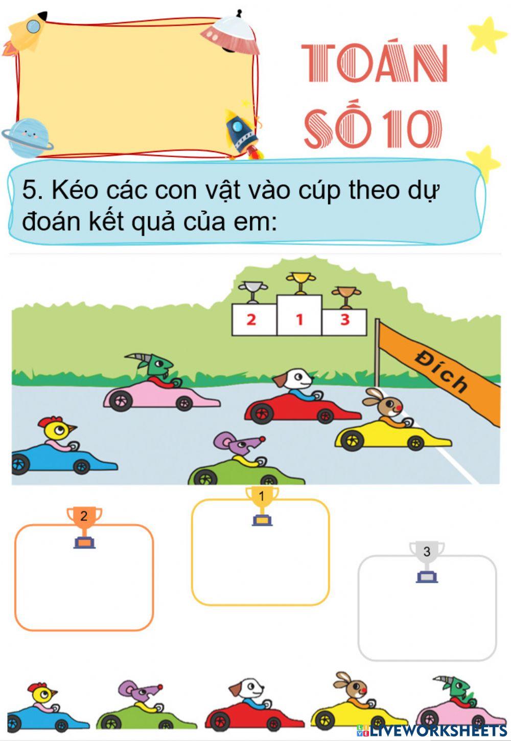 Toán: số 10 (bài 5)