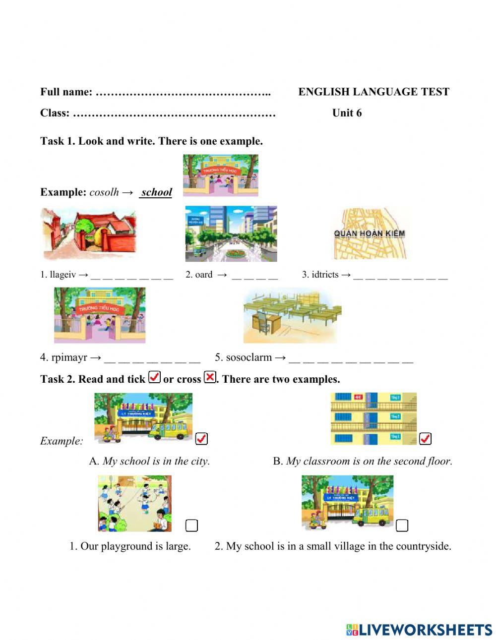 Tiếng Anh 4 - Unit 6