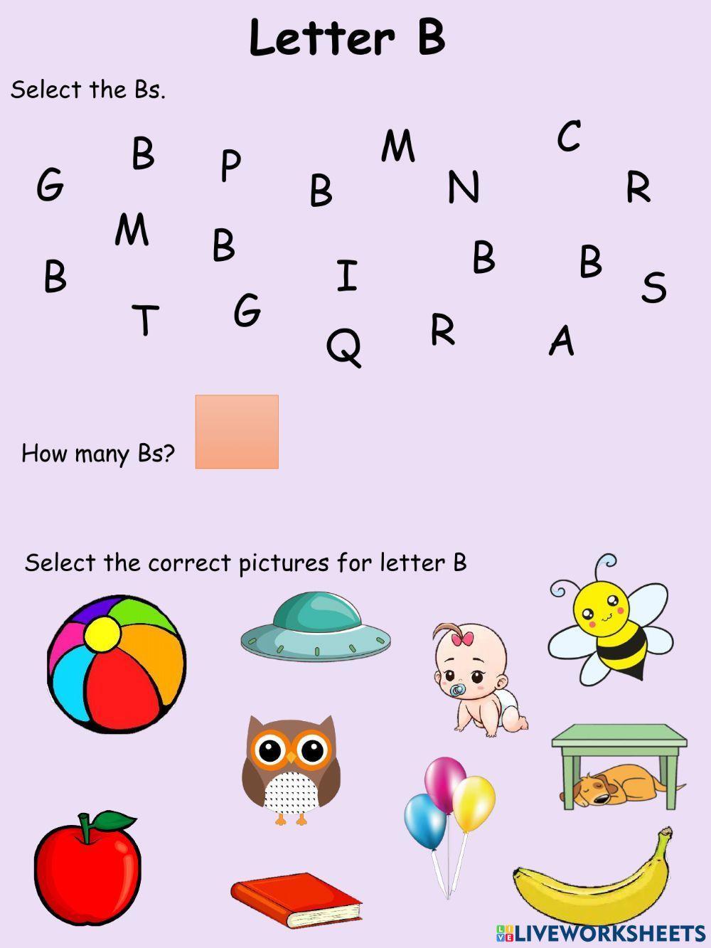 Letter B Worksheet