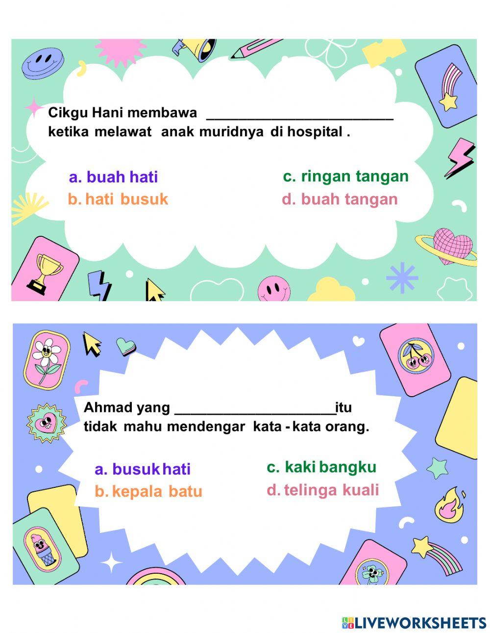 Kuiz Simpulan bahasa