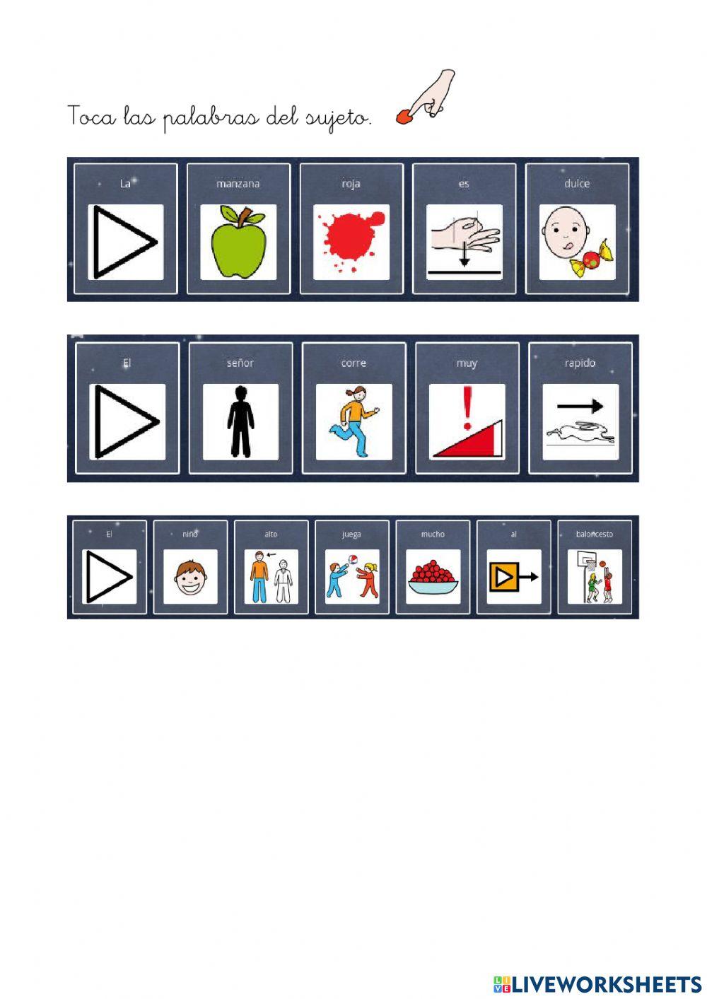 Identificar el sujeto de las oraciones.