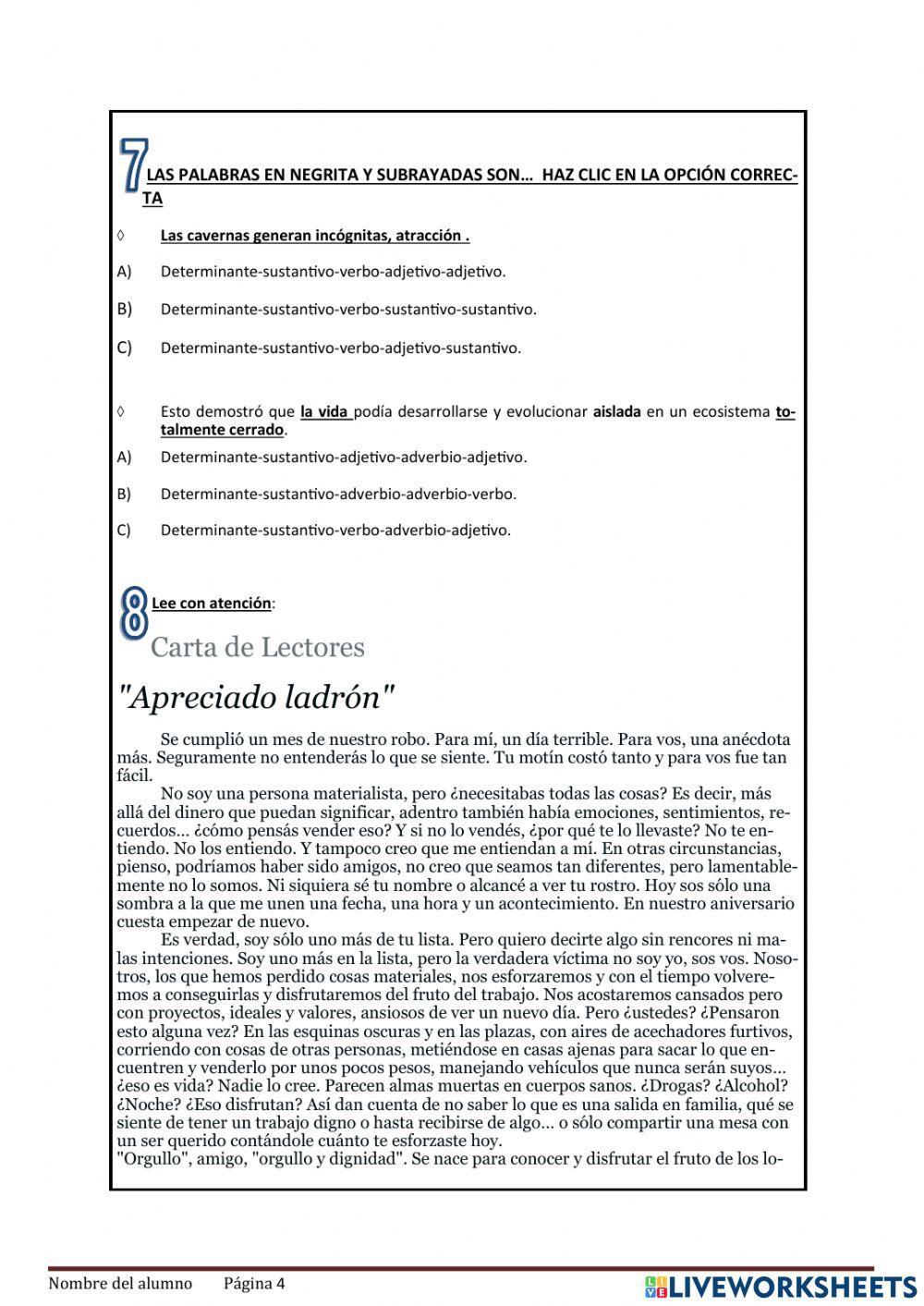 Evaluación integradora