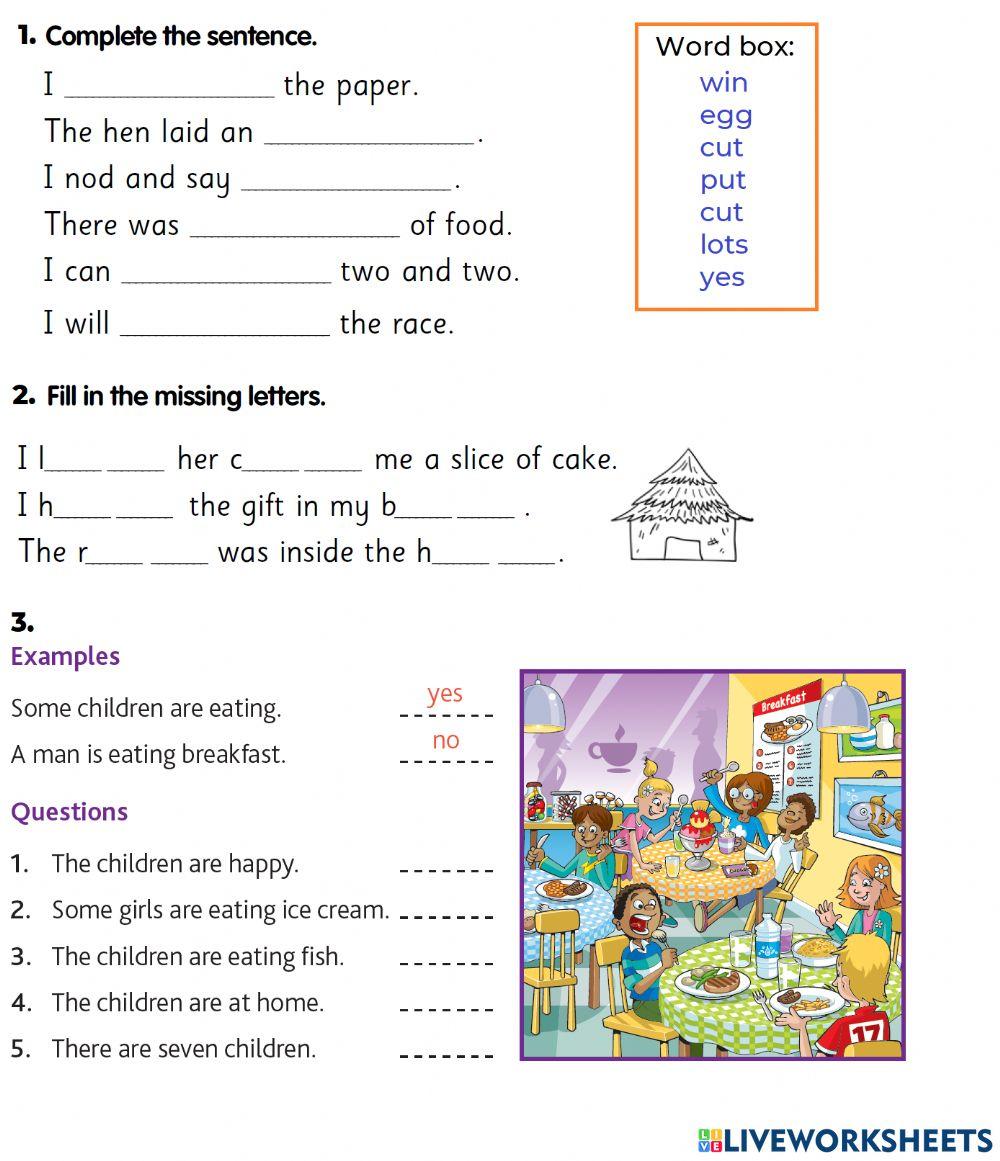 Short vowel exercise