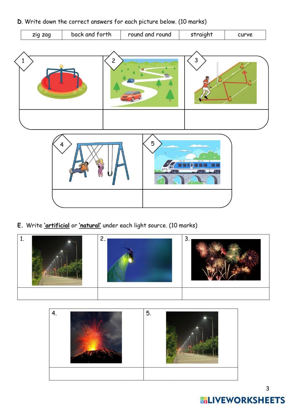 Year 2 Science End of Year Exam 2021