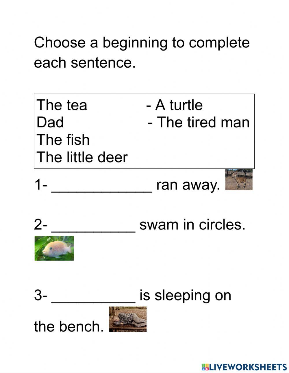 Subject of a sentence