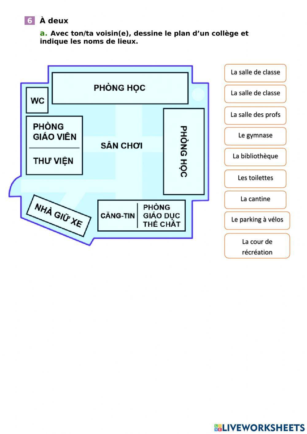 Les lieux du collège - Netado