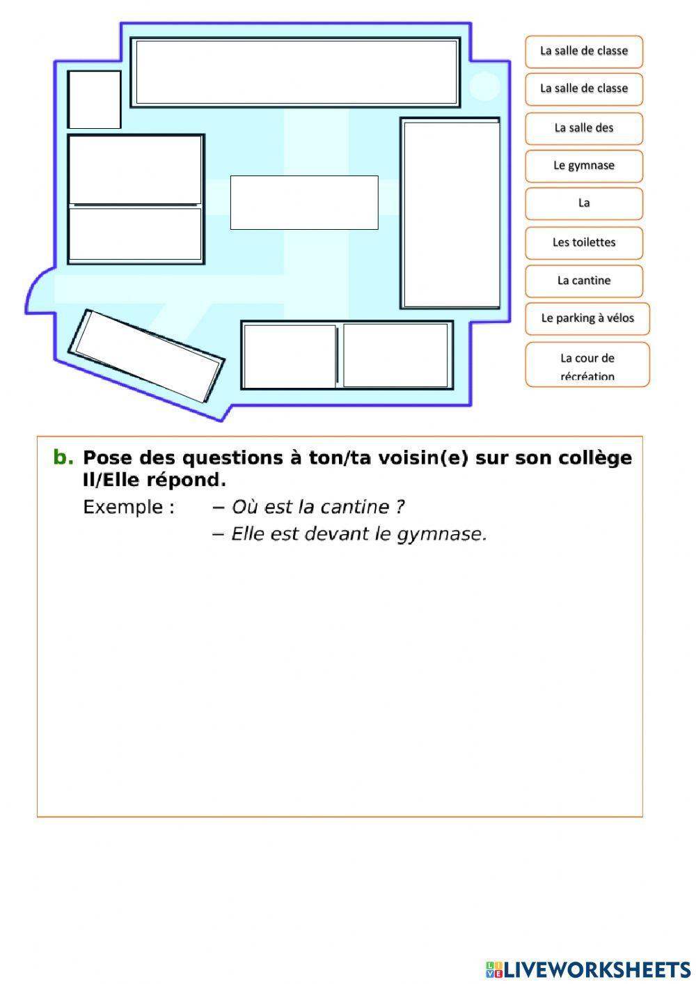 Les lieux du collège - Netado