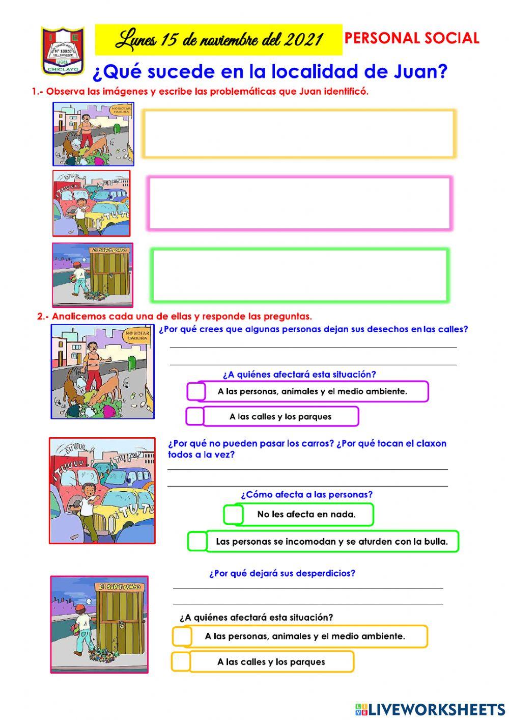 Que esta pasando en la localidad de Juan