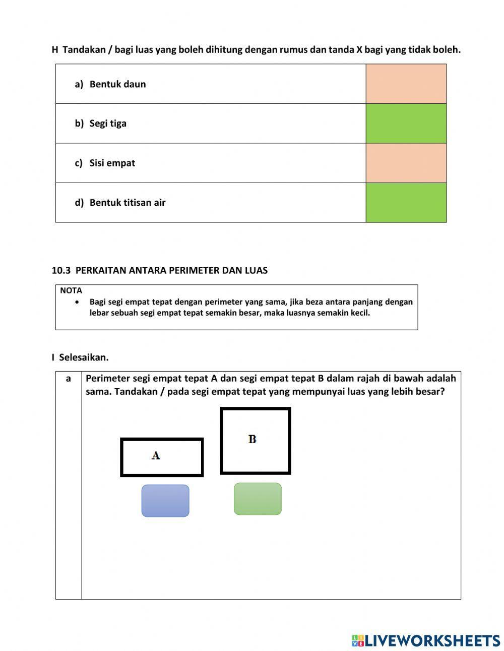 Bab 1 perimeter dan luas matematik tingkatan 1