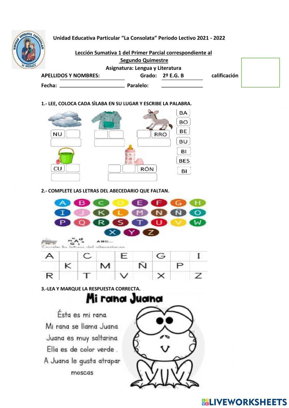 Leccion seman 7 2q lengua
