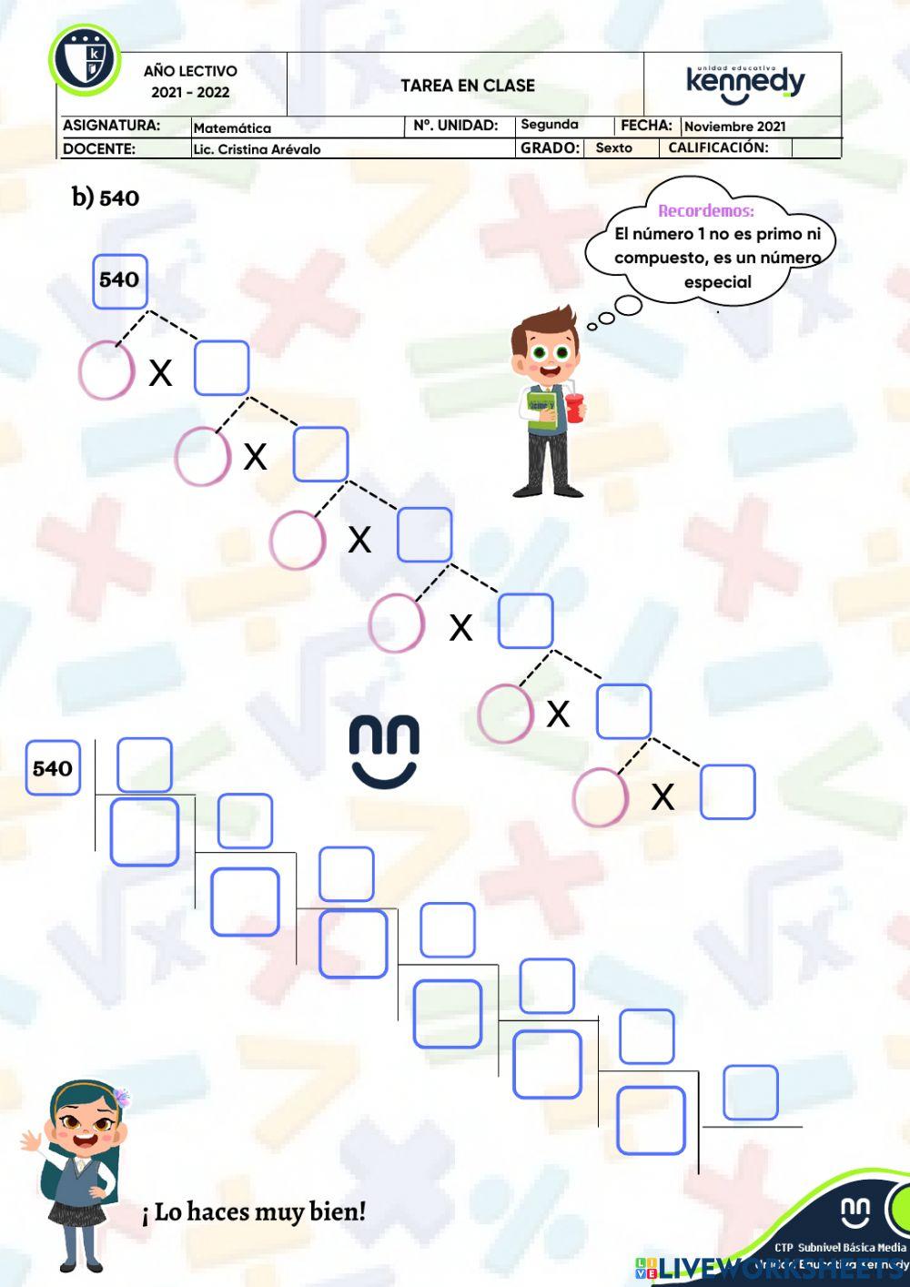 Matemática lunes 15 de noviembre