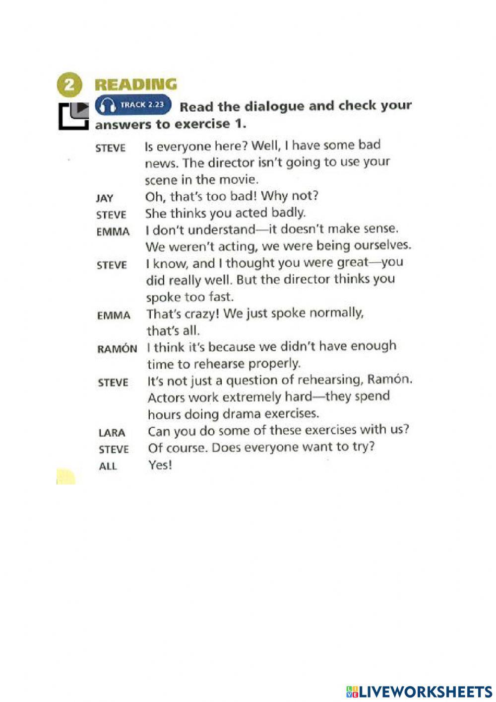 Reading comprenhension