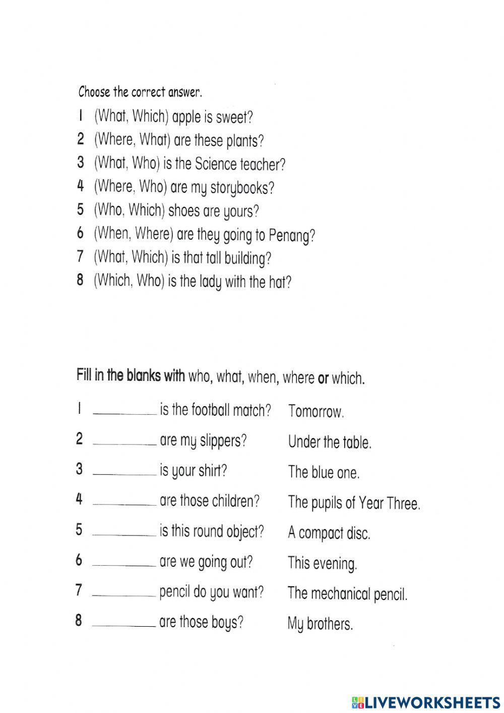 Interrogative Pronouns