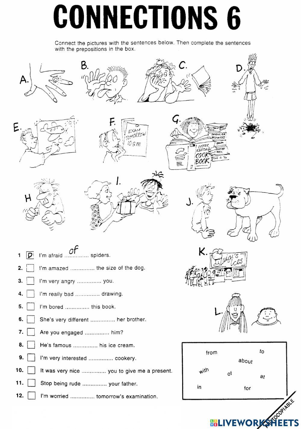 Grammar Ex. - Prepositions II with Common Verbs