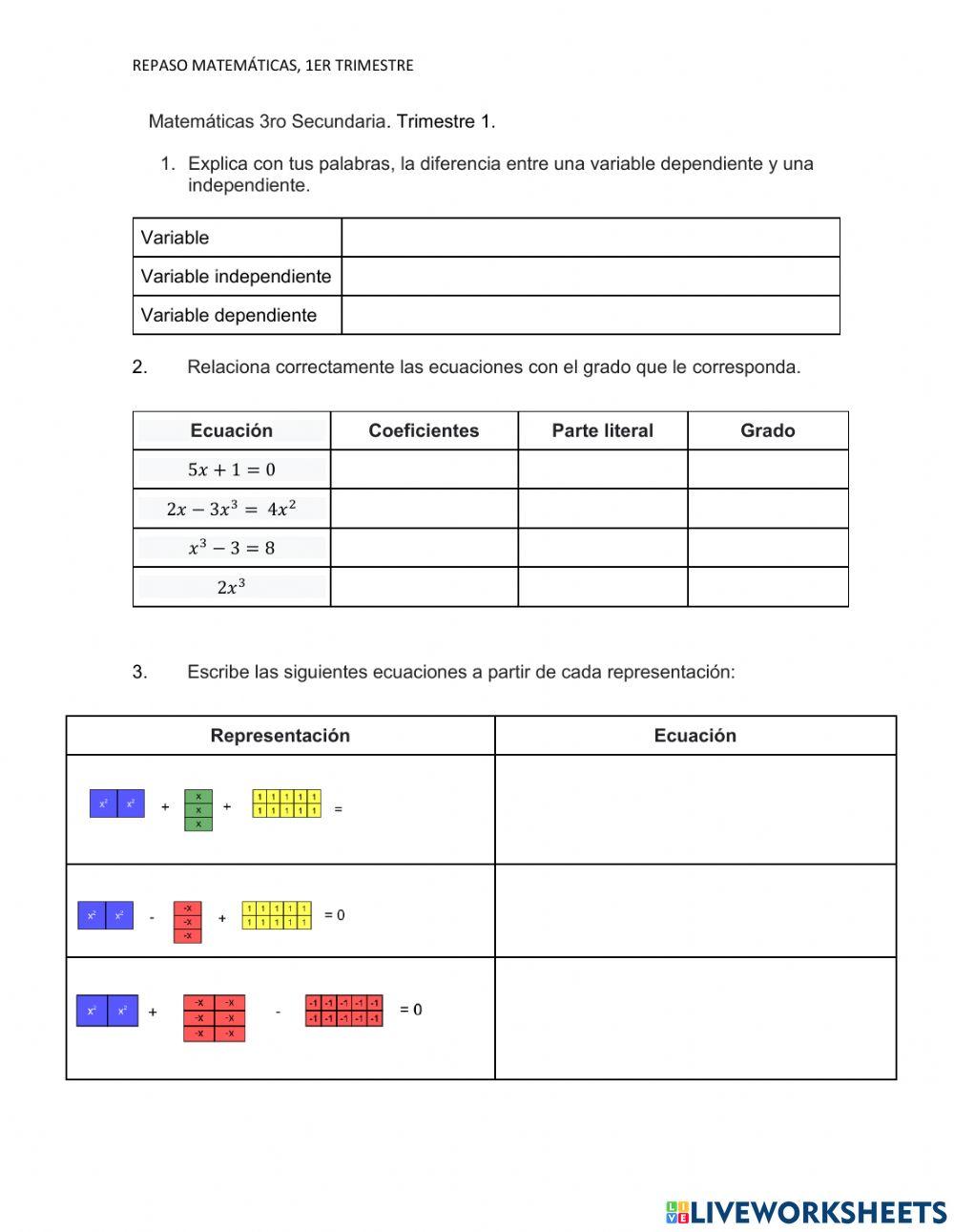 Ecuaciones de secundo grado
